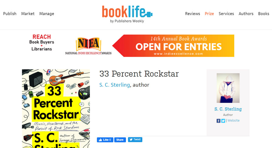 33 Percent Rockstar on Booklife.com